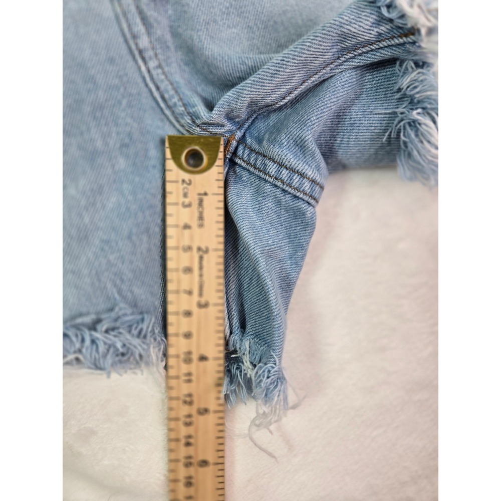 Madewell The Momjean Short Light Wash High Rise Button Fly Denim Shorts MD740 28 - Picture 3 of 9